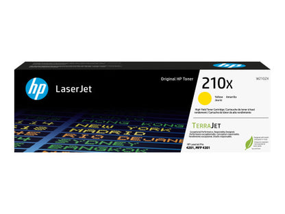 HP 210X Original High Yield Laser Toner Cartridge - Yellow Pack W2102X