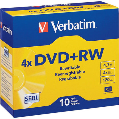 Verbatim DataLifePlus 94839 DVD Rewritable Media - DVD+RW - 4x - 4.70 GB - 10 Pack Slim Case 94839