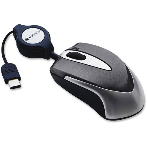 Verbatim USB-C Mini Optical Travel Mouse - Black 99235