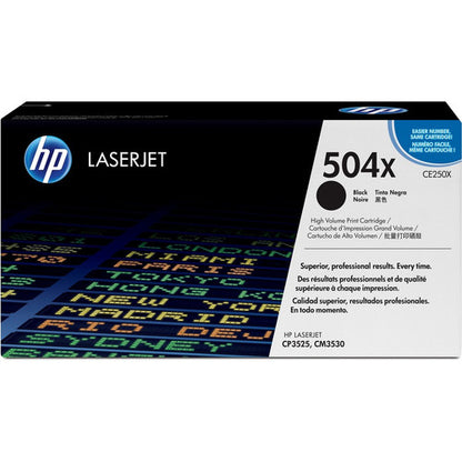 HP 504X (CE250X) Original Laser Toner Cartridge - Single Pack - Black - 1 Each CE250X