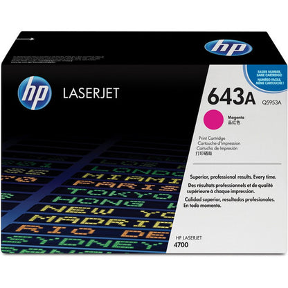 HP 643A (Q5953A) Original Laser Toner Cartridge - Single Pack - Magenta - 1 Each Q5953A