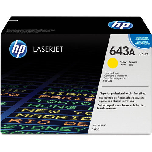 HP 643A (Q5952A) Original Laser Toner Cartridge - Single Pack - Yellow - 1 Each Q5952A