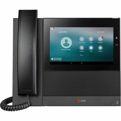 Poly CCX 600 IP Phone - Corded - Corded/Cordless - Bluetooth, Wi-Fi - Desktop - Black 82Z85AA