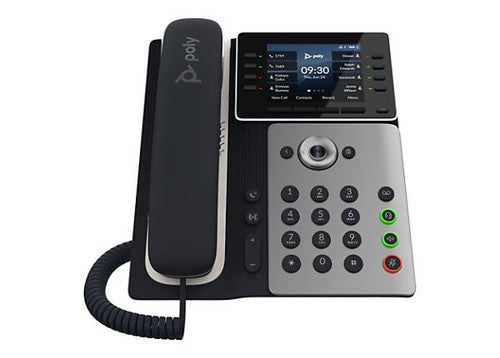 Poly Edge E300 IP Phone - Corded - Corded - Desktop, Wall Mountable - Black 82M92AA