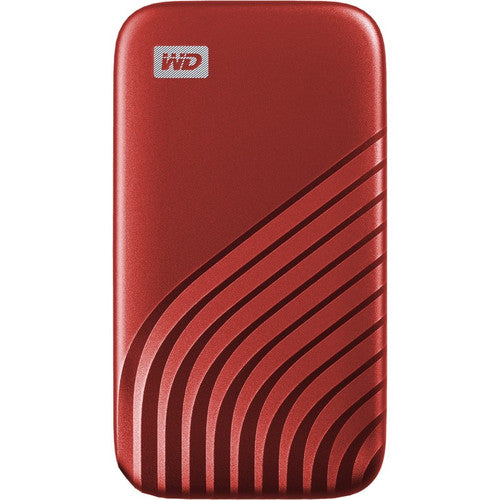 WD My Passport WDBAGF0010BRD-WESN 1 TB Portable Solid State Drive - External - Red WDBAGF0010BRD-WESN