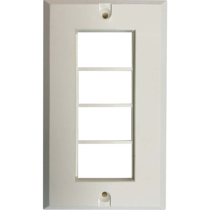 Tripp Lite by Eaton 4-Port UK-Style Gang Frame for 6C-Type Insert Module, White N042U-WF2-6C