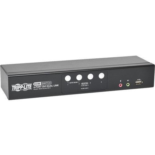 Tripp Lite by Eaton 4-Port DVI Dual-Link / USB KVM Switch w/ Audio and Cables B004-DUA4-HR-K