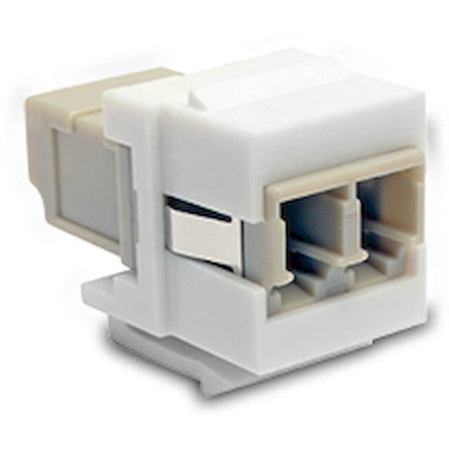 Tripp Lite by Eaton Duplex Multimode Fiber Coupler, Keystone Jack - LC to LC, White N455-000-WH-KJ