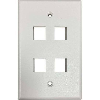 Tripp Lite by Eaton Safe-IT 4-Port Single-Gang Keystone Wall Plate, Antibacterial, Ivory Matte, TAA N042AB-004-IVM