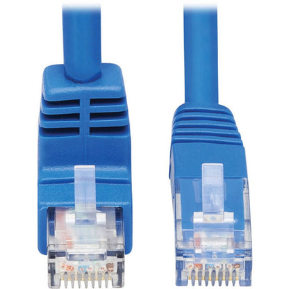 Tripp Lite by Eaton N204-015-BL-DN Down-Angle Cat6 Ethernet Cable - 15 ft., M/M, Blue N204-015-BL-DN