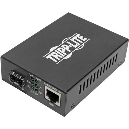 Tripp Lite by Eaton Gigabit SFP Fiber to Ethernet Media Converter, POE+ - 10/100/1000 Mbps N785-P01-SFP