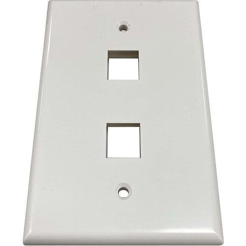 Tripp Lite by Eaton Safe-IT 2-Port Single-Gang Keystone Wall Plate, Antibacterial, Ivory Gloss, TAA N042AB-002-IVG