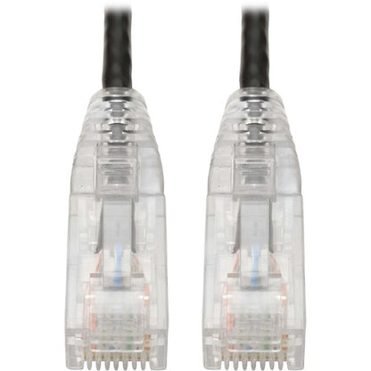 Tripp Lite by Eaton Cat6 UTP Patch Cable (RJ45) - M/M, Gigabit, Snagless, Molded, Slim, Black, 8 in N201-S8N-BK