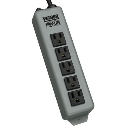 Tripp Lite Waber Power Strip Metal 5-15R 5 Outlet 5-15P 15' Cord - NEMA 5-15P - 15ft 602-15