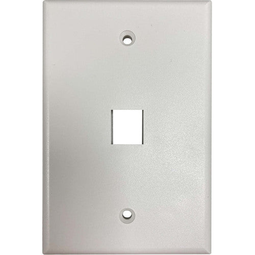 Tripp Lite by Eaton Safe-IT 1-Port Single-Gang Keystone Wall Plate, Antibacterial, Ivory Matte, TAA N042AB-001-IVM