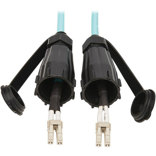 Tripp Lite by Eaton N820-02M-IND 10Gb Duplex Multimode 50/125 OM3 Fiber Patch Cable, Aqua, 2 m N820-02M-IND