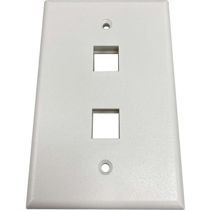 Tripp Lite by Eaton Safe-IT 2-Port Single-Gang Keystone Wall Plate, Antibacterial, Ivory Matte, TAA N042AB-002-IVM