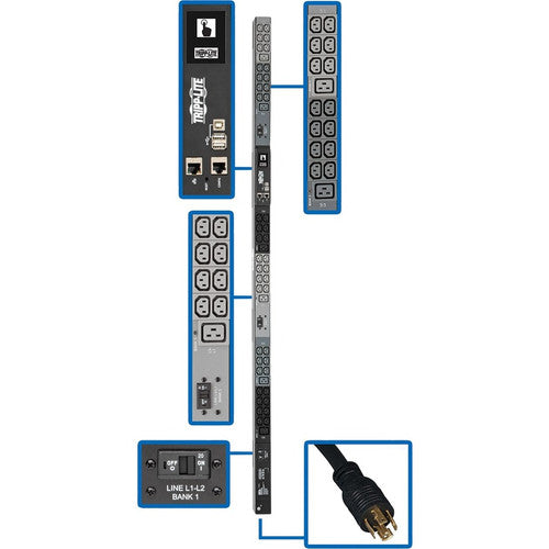 Tripp Lite by Eaton PDU3EVN6L2130B 48-Outlet PDU PDU3EVN6L2130B