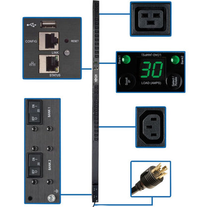 Tripp Lite by Eaton PDUMNV30HVLX 5/5.8kW Single-Phase Monitored PDU PDUMNV30HVLX