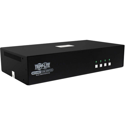 Tripp Lite by Eaton Secure KVM Switch, 4-Port, Dual Head, DVI to DVI, NIAP PP4.0, Audio, CAC, TAA B002-DV2AC4-N4