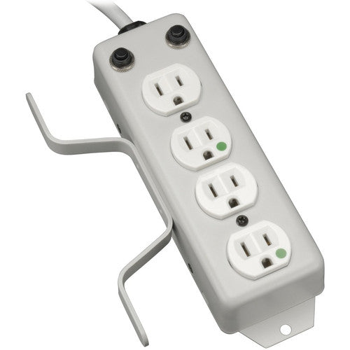 Tripp Lite by Eaton 4-Outlet Medical-Grade Power Strip with Cord Wrap and Drip Shield PS410HGOEMX