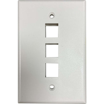 Tripp Lite by Eaton Safe-IT 3-Port Single-Gang Keystone Wall Plate, Antibacterial, Ivory Matte, TAA N042AB-003-IVM