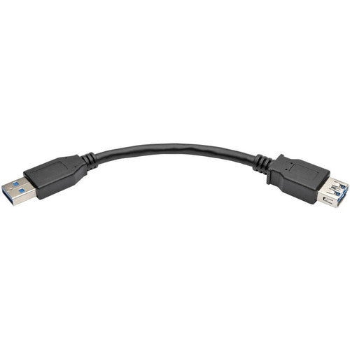 Tripp Lite by Eaton USB 3.0 SuperSpeed Type-A Extension Cable (M/F), Black, 6 in. U324-06N-BK