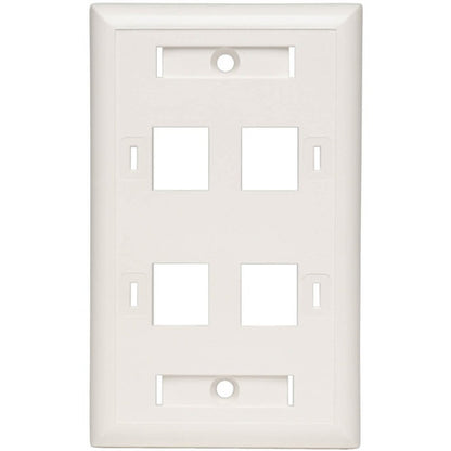 Tripp Lite by Eaton White Keystone Faceplate - 4 Ports N042-001-04-WH