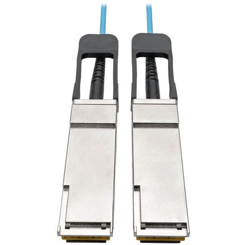 Tripp Lite by Eaton QSFP+ to QSFP+ Active Optical Cable - 40Gb, AOC, M/M, Aqua, 10 m (32.8 ft.) N28F-10M-AQ