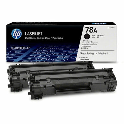 HP 78A Original Laser Toner Cartridge - Black - 2 Pack CE278AD