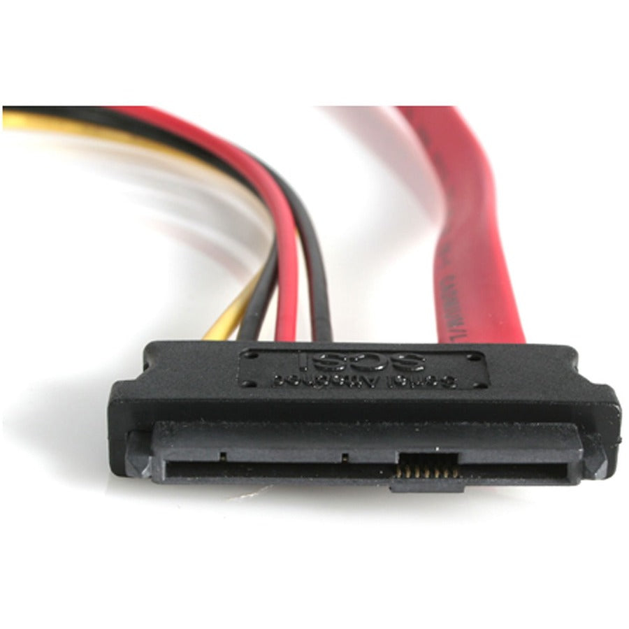 StarTech.com S18in SAS 29 Pin to SATA Cable with LP4 Power SAS729PW18