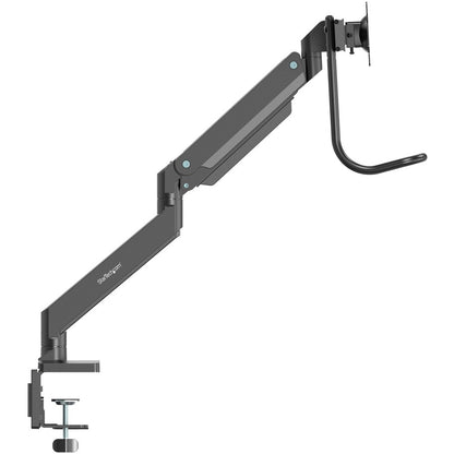 StarTech.com Desk Mount Dual Monitor Arm, Ergonomic VESA Mount 32" (17.6lb/8kg) Displays, Crossbar Handle for Full Motion, C-Clamp/Grommet ARMSLMBARDUO