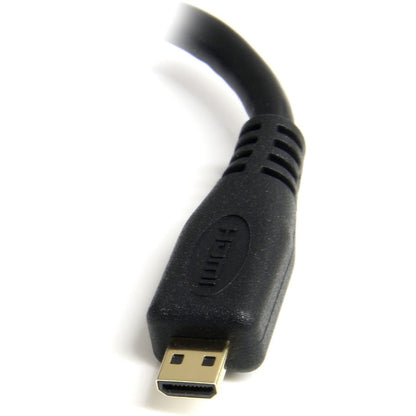 StarTech.com Micro HDMI to HDMI Adapter Dongle, 4K High Speed Micro HDMI to HDMI Converter, Micro HDMI Type-D Device to HDMI TV/Display HDADFM5IN