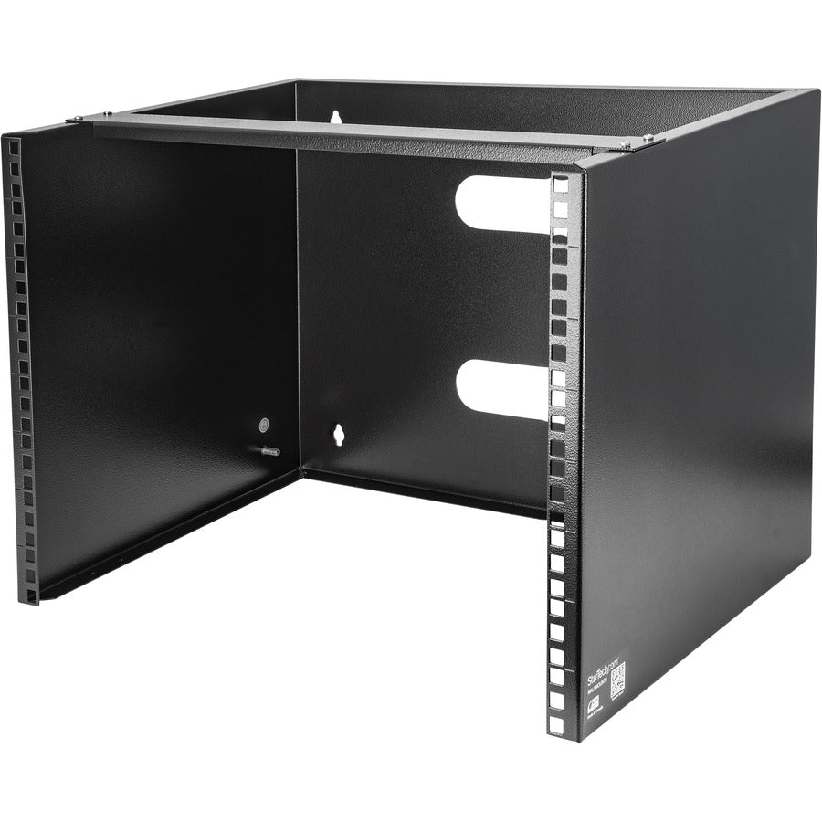 StarTech.com 8U Wall Mount Rack, 14in Deep, 19 inch Wall Mount Network Rack, Wall Mounting Patch Panel Bracket for Switch/IT Equipment WALLMOUNT8