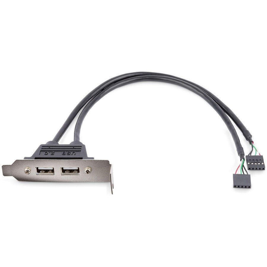 StarTech.com 2 Port USB A Female Low Profile Slot Plate Adapter USBPLATELP