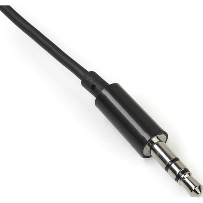 StarTech.com Black Slim Mini Jack Headphone Splitter Cable Adapter - 3.5mm Male to 2x 3.5mm Female MUY1MFFADP