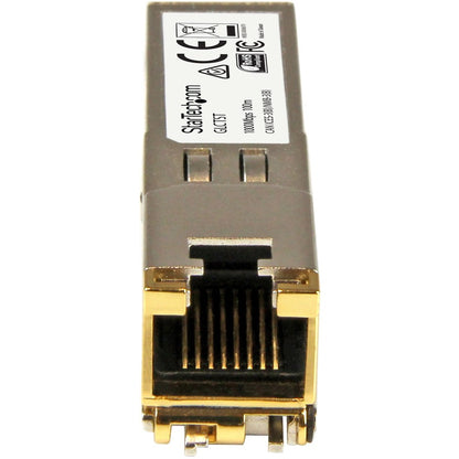 StarTech.com Cisco GLC-T Compatible SFP Module - 1000BASE-T - 1GE Gigabit Ethernet SFP SFP to RJ45 Cat6/Cat5e Transceiver - 100m GLCTST