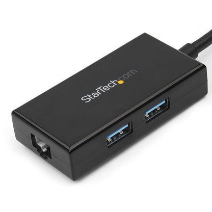 StarTech.com USB 3.0 to Gigabit Network Adapter with Built-In 2-Port USB Hub - Native Driver Support (Windows, Mac and Chrome OS) USB31000S2H