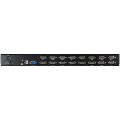 StarTech.com 16 Port 1U Rackmount USB KVM Switch Kit with OSD and Cables SV1631DUSBUK