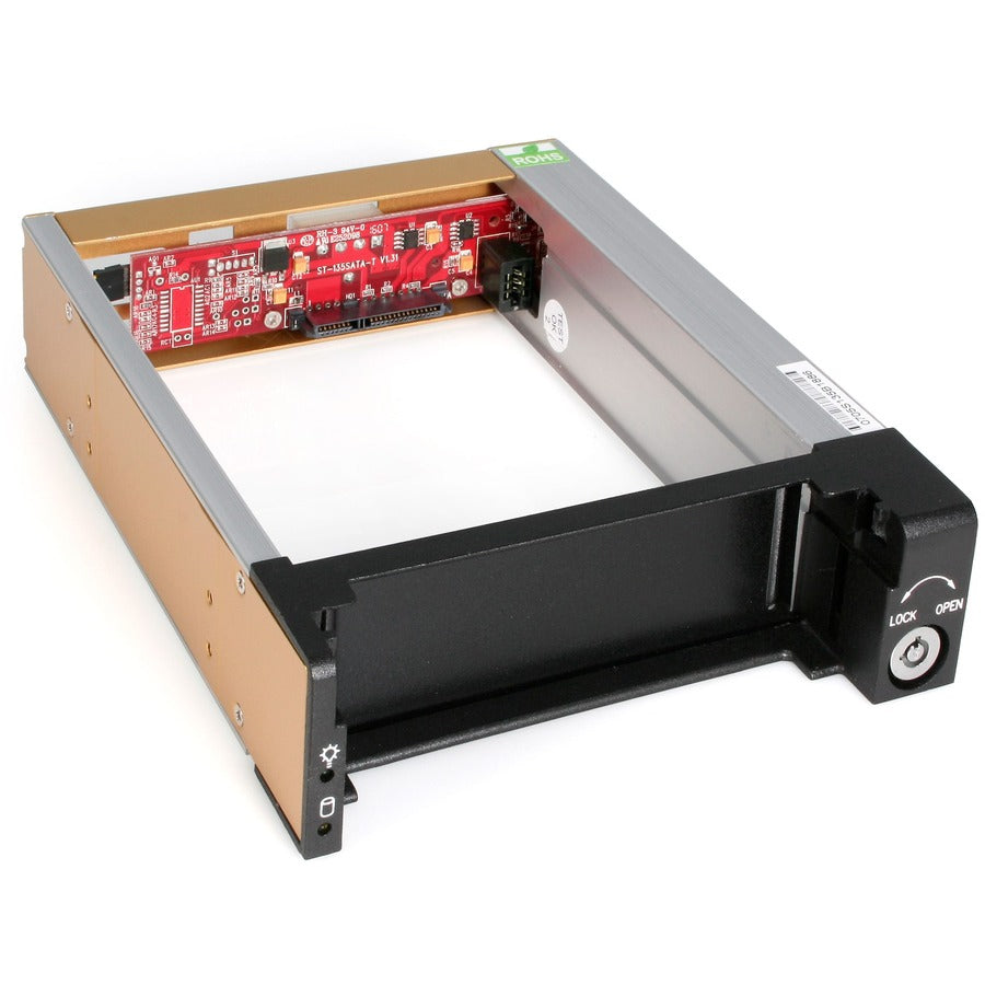 StarTech.com Aluminum Black SATA Hard Drive Drawer - Storage mobile rack - black DRW150SATBK