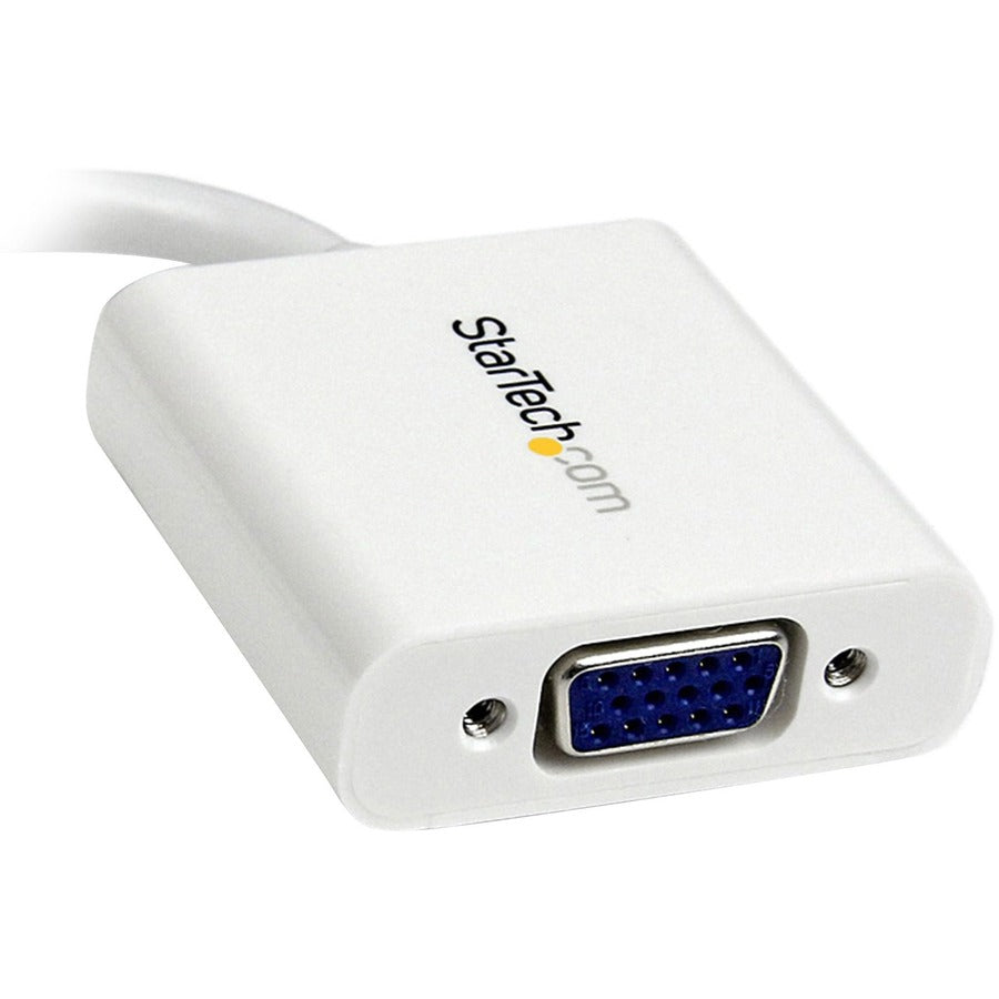 StarTech.com Mini DisplayPort to VGA Adapter, Active Mini DP to VGA Converter, 1080p Video, mDP 1.2 to VGA Monitor/Display Adapter Dongle MDP2VGAW