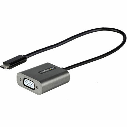 StarTech.com USB C to VGA Adapter, 1080p USB Type-C to VGA Adapter Dongle, USB-C to VGA Monitor/Display Video Converter, 12" Long Cable CDP2VGAEC