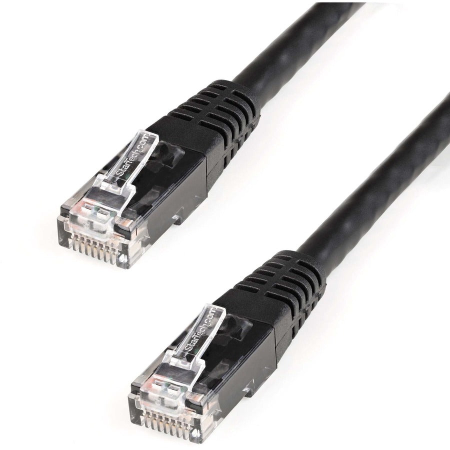 StarTech.com 8ft CAT6 Ethernet Cable - Black Molded Gigabit - 100W PoE UTP 650MHz - Category 6 Patch Cord UL Certified Wiring/TIA C6PATCH8BK