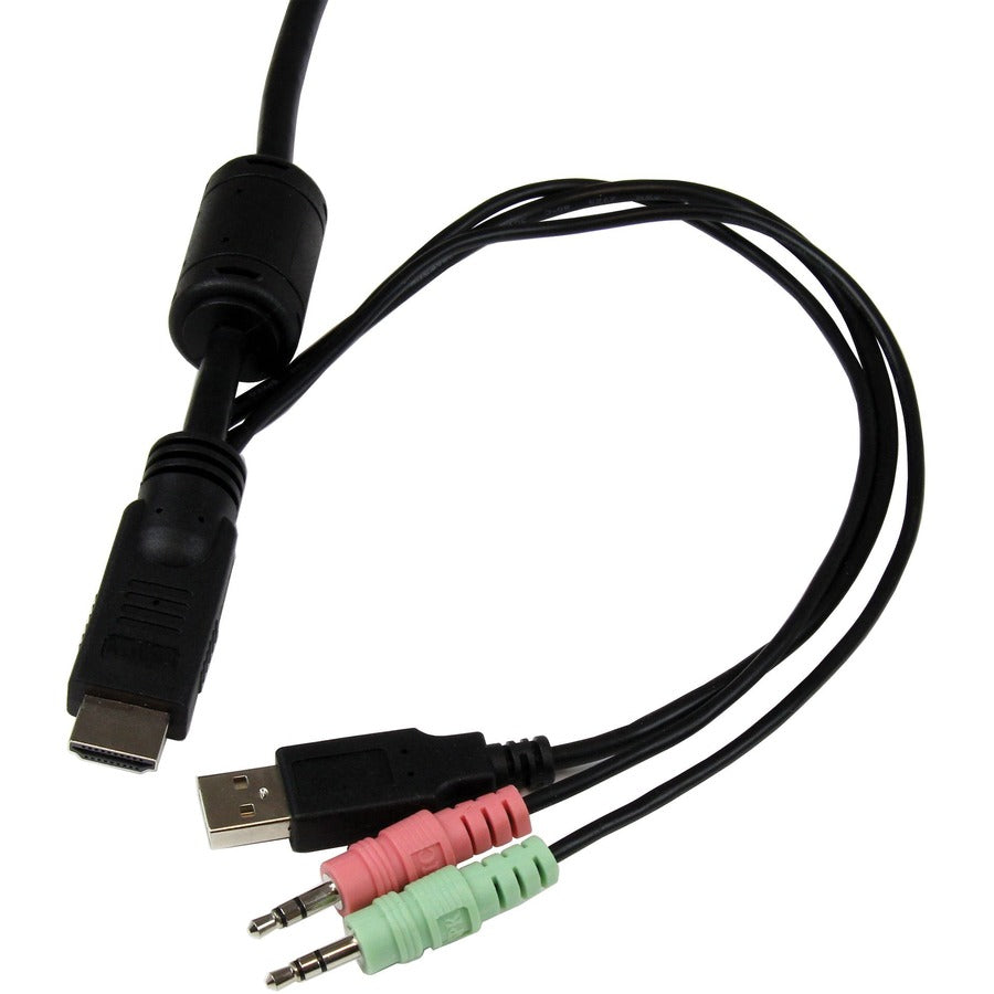 StarTech.com 2 Port USB HDMI Cable KVM Switch with Audio and Remote Switch - USB Powered SV211HDUA