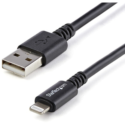 StarTech.com 3m (10ft) Long Black Apple�&reg; 8-pin Lightning Connector to USB Cable for iPhone / iPod / iPad USBLT3MB