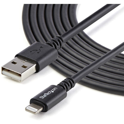 StarTech.com 3m (10ft) Long Black Apple�&reg; 8-pin Lightning Connector to USB Cable for iPhone / iPod / iPad USBLT3MB