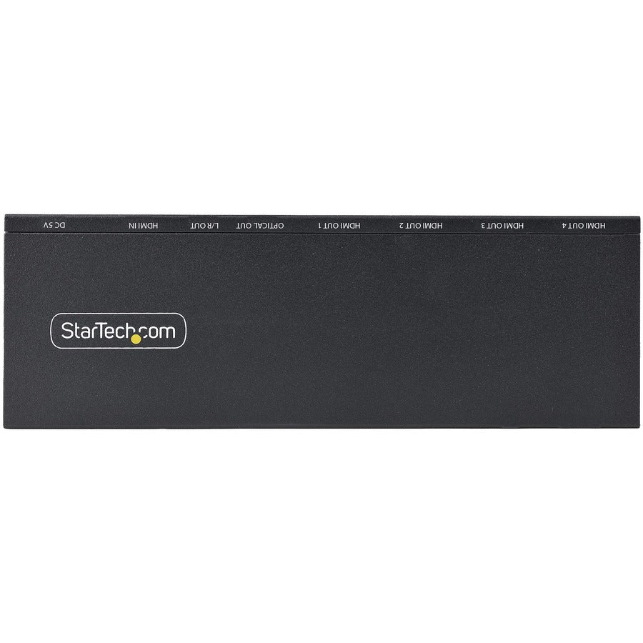 StarTech.com 4-Port HDMI Splitter, 4K 60Hz HDMI 2.0, 1 In 4 Out HDMI Splitter, 4K HDMI Splitter w/Built-in Scaler, 1x4 HDMI Display/Output HDMI-SPLITTER-44K60S