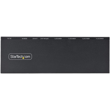 StarTech.com 4-Port HDMI Splitter, 4K 60Hz HDMI 2.0, 1 In 4 Out HDMI Splitter, 4K HDMI Splitter w/Built-in Scaler, 1x4 HDMI Display/Output HDMI-SPLITTER-44K60S