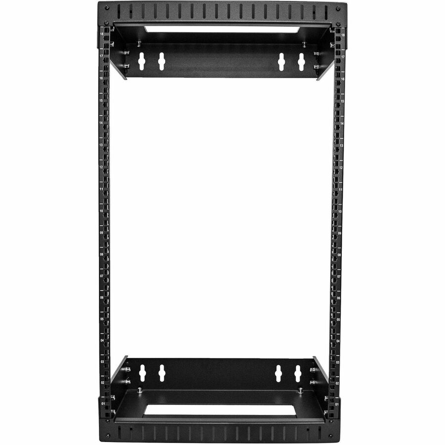 StarTech.com 2-Post 18U Heavy-Duty Wall Mount Network Rack, 19" Open Frame Server Rack with Adjustable Depth, Data Rack for IT Equipment~ RACK-18U-20-WALL-OA