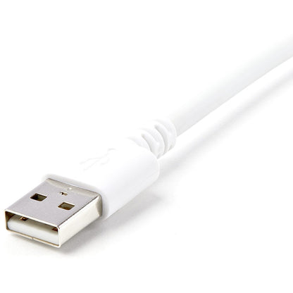 StarTech.com 3m (10ft) Long White Apple�&reg; 8-pin Lightning Connector to USB Cable for iPhone / iPod / iPad USBLT3MW